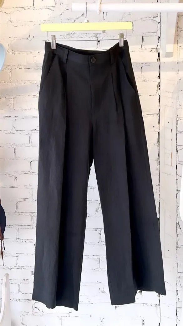 Ash Pant - Linen - Black