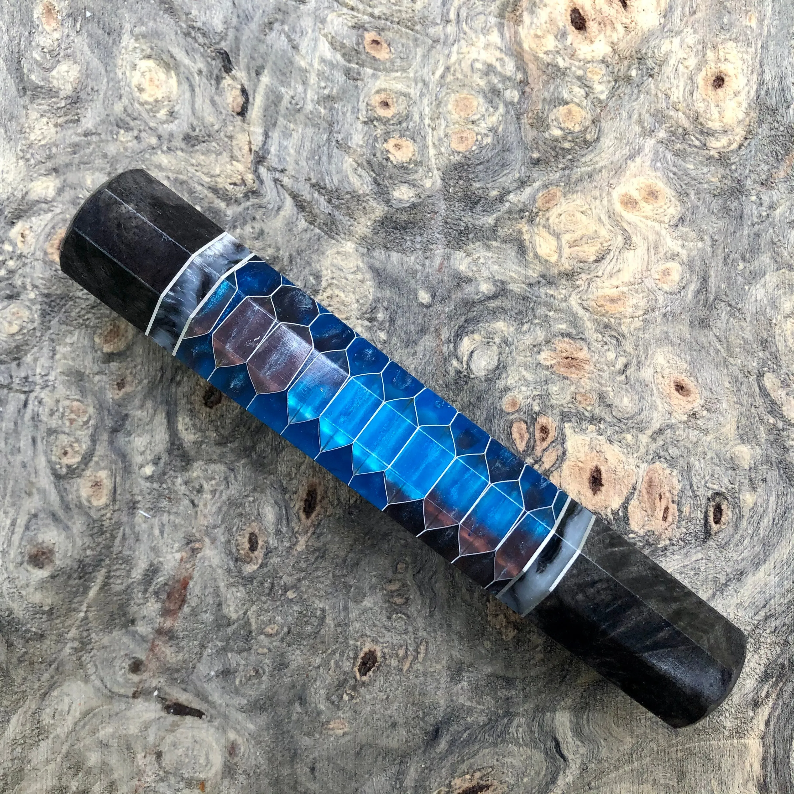 Custom Japanese Knife Handle - Hybrid Honeycomb