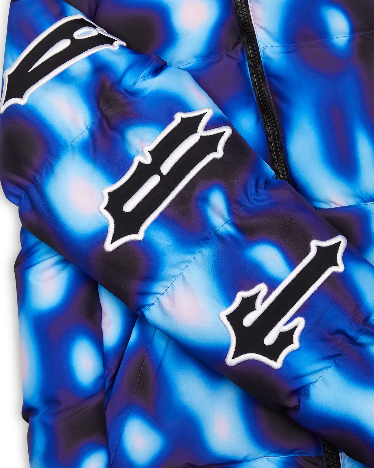 Irongate Hooded Sleeve Puffer - Black/Blue
