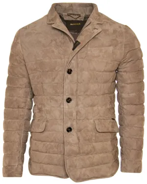Tortora Suede Puffer Jacket