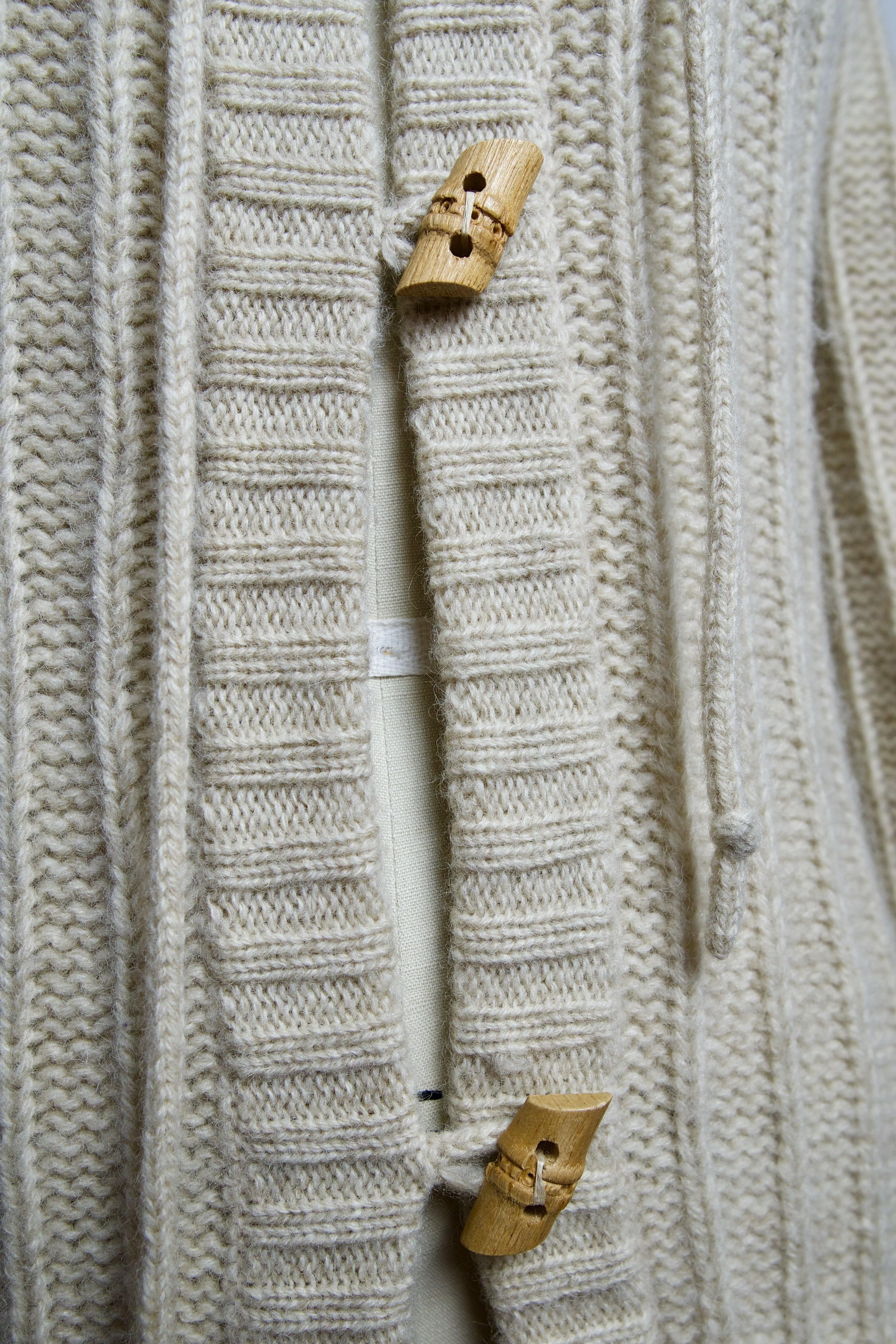 Vintage Oatmeal Wool Cozy Cardigan Sweater